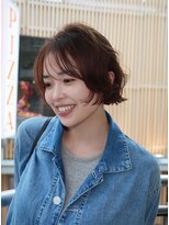 ノラ シブヤ(NORA)&nbsp;小顔ミディアムパーマミディアムデジタルパーマボブパーマ前髪