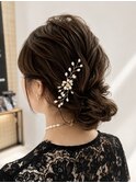 「ヘアアレンジ」王道ウェーブシニヨン