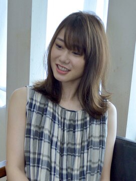 ヘアカフェ コトノハ(hair cafe Kotonoha) 【コトノハ】大人かわいい小顔リラクシーミディ　カーキベージュ