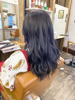 リリー シブヤ(Lilly shibuya)&nbsp;【Lilly渋谷】#ダークアッシュ #ネイビー #ホワイトブリーチ