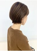 ショートボブ/耳掛けショート/アッシュベージュ/20代/グラボブ