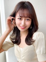 ラルユー 金山(LallYou)&nbsp;大人可愛い/30代40代50代/レイヤーカット/前髪/オリーブカラー