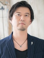 モッズヘアメン 名護大東店(mod's hair men) アップバングのトラッド風アッシュブラックショートh名護大東