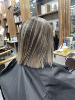 ラフ(LAFF)&nbsp;#バレイヤージュ#グレージュカラー#ボブウルフ#ココアベージュ