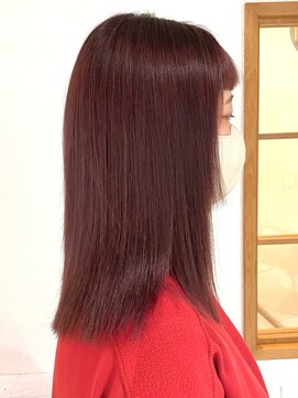 リリィ ヘアデザイン(LiLy hair design) Lilyセミロング/ワインレッド