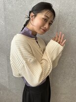 アース 三軒茶屋店(HAIR&MAKE EARTH) 三軒茶屋_レディース_ヘアアレンジ_ヘアセット_セミロング_小顔