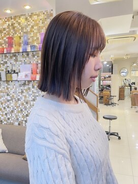 ネオリーブアイム 横浜西口店(Neolive aim) 面長さんオススメ！顎下ボブ　【成田】横浜