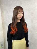 ミューバイケンジ(miu by KENJE) miu&橋本愛海　グラデーションオレンジカラー◎