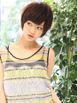 エムスラッシュ ソル センター南(M.SLASH SOL) ■SOLセンター南8-5★■チェリーブラウン小顔耳かけマッシュヘア