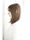 レイヤーカットウェットヘアデザインカラーオリーブベージュ/073