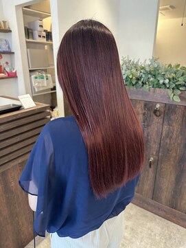 オーバルヘアー(OVAL hair) チェリーレッド/ストレートロング