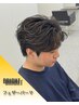 カット+フェザーパーマ[静岡/メンズカット/メンズパーマ/メンズ/眉毛/静岡駅]