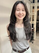 ザクザク レイヤー ワンホン ワンカール ナチュラル 韓国風
