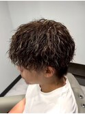 #ツイストスパイラルパーマ×メッシュカラー
