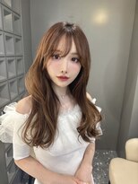 ミリム 栄矢場町店(MIRiM)&nbsp;MIRiM栄矢場町／とろみラテベージュ×透けバング