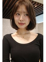 ビュートリアム 南青山(BEAUTRIUM) フレンチボブシースルーバング前髪薄めボブ海外ボブ大人ボブ