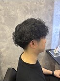 『メンズ波巻きシャドウパーマ』