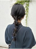 お呼ばれヘアアレンジ大人かわいい×タイトロープ編みおろし