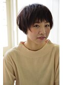 30代40代★スタイリングが簡単な小顔丸みショート★