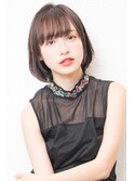 大人かわいい伸ばしかけグレージュナチュラルボブ