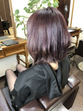 キャラ 池袋本店(CHARA) ウルフカット×バイオレットインナーベージュ【玉城光】