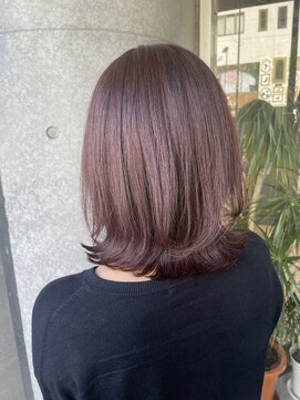 シェル 吉祥寺(shell) 大人かわいい_ピンクバイオレット_ミディアムウルフ