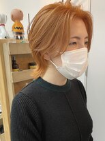 【cuzKLUB】ショートウルフ×オレンジ【池袋】