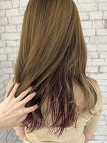 ヘアーアンドメイク ニューヨークニューヨーク 姫路店(Hair&Make NYNY)&nbsp;ミルクティーベージュ×インナーパープル