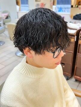 テトラ バイ ネオリーブ 横浜西口店(tetra by neolive) 波巻きスパイラルパーマメンズショート☆横浜