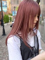 ビュートリアム 梅田(BEAUTRIUM)&nbsp;レイヤーカット/ピンクカラー/シースルーバング/ハイトーン