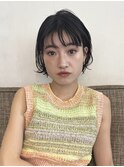 首元スッキリショートボブ×シースルーバング