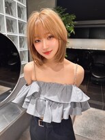 ロンド ロビン 栄(Lond robin)&nbsp;扱いやすくて可愛いハイトーンボブ947