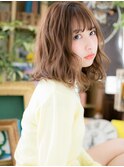 大人可愛い外国人風ハイライトエアリーミディh3戸頭20代30代40代