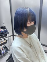 アソビセカンド 原宿(ASOBI 2nd) ダブルカラー/黒髪/ボブルフ/ネビージュ/原宿/アンブレラカラー