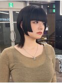 ショートウルフカット/韓国風ウルフヘア/顔周りレイヤーカット