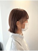 くびれボブ×イヤリングカラー