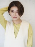 【ハンサムショート】マロンベージュ/刈り上げマッシュショート
