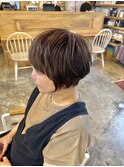 ショート/マッシュショート/束間ショート/白髪ぼかし