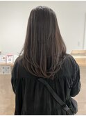 ふわっとワンカールレイヤー/グレージュ/流れるサイドバング