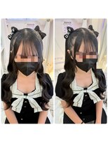 リムネ(RIMUNE)&nbsp;リボンヘア／ハーフアップ／ハーフツイン／ウェーブ巻き