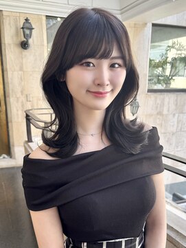 ラグーン 原宿 表参道(LAGOON) 流し前髪/前髪レイヤーカット/顔まわりレイヤー/くびれレイヤー