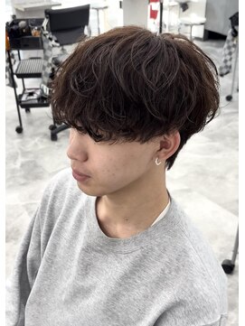 オム ブランシェ(HOMME BLANCHE’) 【Natsuki】シャドウパーマ／ブラウンカラー／メンズパーマ