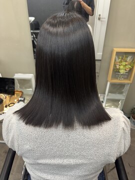 ファビ 渋谷(Fab) くびれヘア/暗めカラー/アプリコットオレンジ/縮毛矯正