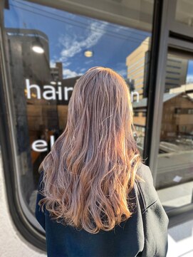 エル トゥー エフ(el two ef) コテ巻き風パーマ/ピンクベージュ