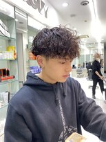 トニーアンドガイ 青山店(TONI & GUY) 外国人風プードルマッシュパーマアッシュブラックメンズライク