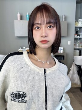 トリッカ シブヤ(TRICCA SHIBUYA) 前髪シースルーバングイメチェンストレートボブミディアムボブ