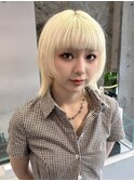 ハイトーンカラーブリーチカラーブロンドシルバー韓国レイヤー