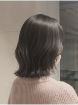 ノア ヘアメイク(Noa hair make)&nbsp;くびれボブ/ボブ/グレー/グレージュ／イメチェン／前髪