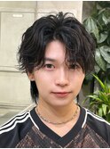 men's/メンズ/メンズカット/韓国/黒染/顔周り/ダウンバング/池袋