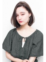 モニカ 西宮北口(Monica)&nbsp;大人かわいい伸ばしかけグレージュナチュラルボブ